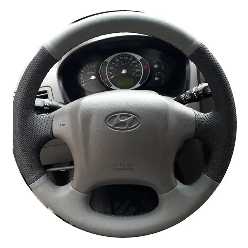 Capa De Volante Costurada Tucson Na Cor Preto E Cinza