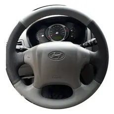 Capa De Volante Costurada Tucson Na Cor Preto E Cinza