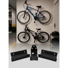 Kit com 2 Suporte de Parede Para Bicicleta UNIVERSAL PEDAL Com Furo Para Cadeado