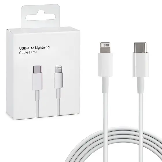 Cabo Para iPhone Tipo C Lightning 1m USB-C Tipo C de Carregamento Turbo 20W