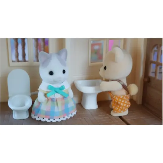 Móveis para banheiro Sylvanian Families | Pia | Vaso sanitário | Penico
