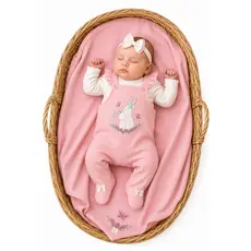 Saída Maternidade Menina 05 Peças Ternura Jardineira Roupa de Bebê Menina