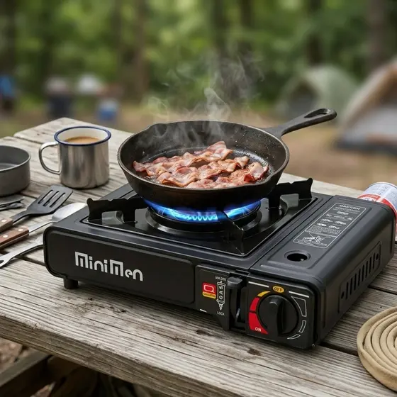 Fogareiro Portátil a Gás com Maleta Ideal para Trilha Camping Viagem Emergência