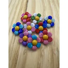 Botão Infantil Flor Colorido Artesanato Costura Laços – Dúzia