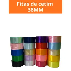 Fita de Cetim 38mm Premium–Cores à Escolha | 1, 2 ou 5 Rolos