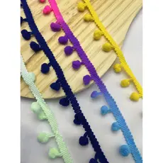 Fita Grelot Pompom 20mm Rolo com 25 Metros - Diversas cores