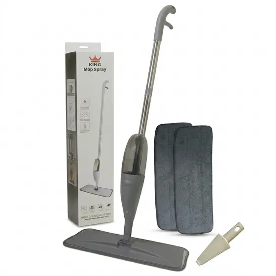 MOP SPRAY COM RESERVATÓRIO + 2 REFIS DE MICROFIBRA+LIMPADOR