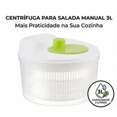 SECA SALADA CENTRÍFUGA MANUAL 3L – PRATICIDADE E ALIMENTOS MAIS FRESCOS