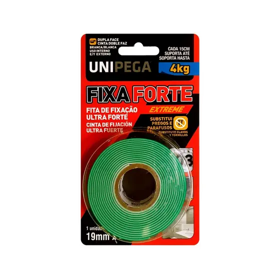 Fita Dupla Face Extreme 19mm X 2m Fixa Forte - 0001