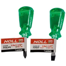 Kit Com 2 Chave Fenda e Philips Toco - 1/4×1.1/2 - 3,8cm