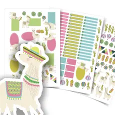 Etiquetas Escolares Personalizadas Lhama Meninas Kit Jumbo