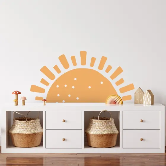 Adesivo de Parede Sol para Quarto Infantil e Bebê 54x109cm