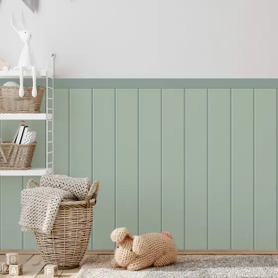 Adesivo Parede Quarto Infantil Cerca Ripada Verde Rosa Azul Bege