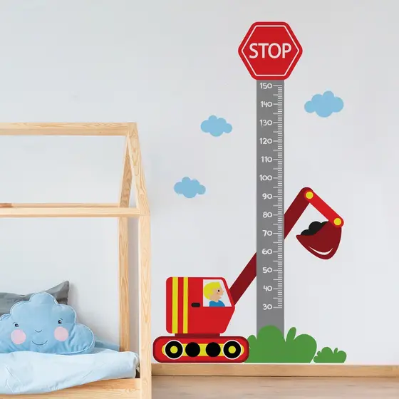 Adesivo  Parede Carrinhos Régua Carros Cidade Quarto Infantil Menino