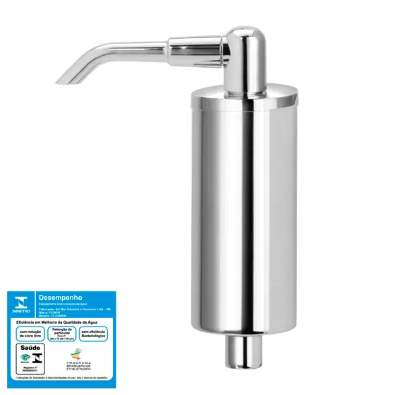 Copo de metal e Bico de ABS com vela  classe D dura 6 meses ou 1.000 litros  Rosca 1/4