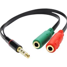 Adaptador P2 X P3 Cabo Headset Fone Microfone Áudio Universal