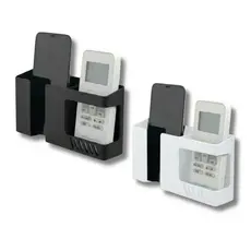 Suporte de Parede Auto Adesivo Fixavel para Controle Tv Ar Condicionado e Celular Plástico Branco Preto