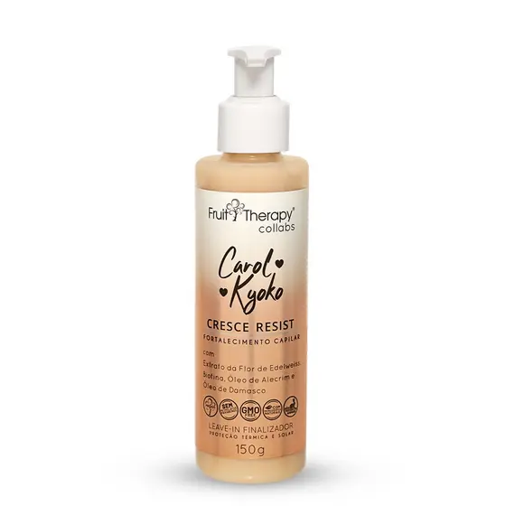 Leave-in Finalizador Cresce Resist Fortalecimento Capilar Left e Carol Kyoko Creme de pentear sem enxágue
