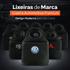 Lixeira Automotiva Couro Sintético Porta Lixo Carro