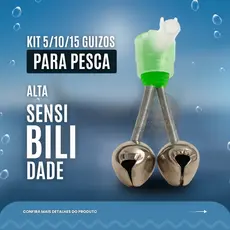 Kits de 10, 15 e 20 Sininhos Duplo Alarme Para Vara De Pesca