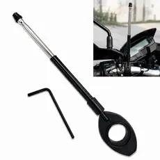 Antena Retrátil Corta Pipa Moto Anti Cerol Universal Preto 6 Estágios