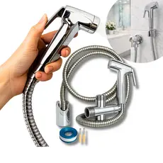 Ducha Higiênica Para Banheiro Completa Luxo Cromado 1,2m Chuveirinho Privada