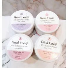 Gel De Modelagem Com Glitter Para Alongamento Sculpting Gel Uv&led Gel Real Love G