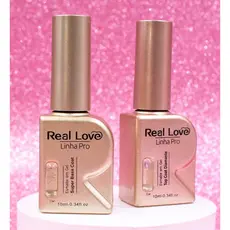 SUPER Base Gel Top Coat DIAMANTE Blindado Real love 10ml LINHA PRO