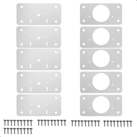 Kit 10 Placas De Reparo Porta Dobradiça Armário Mdf 26mm RTG