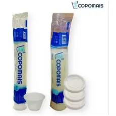 Pote Plástico 100ml com Tampa para sobremesa gelatina, Pudim ,sorvete - 100unid.