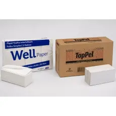 Papel toalha interfolha (branco) ou 100% celulose