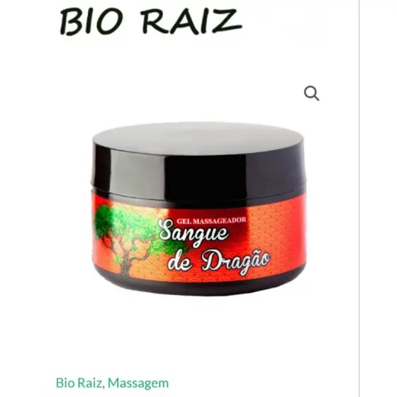 Gel massageador sangue de dragão 250gr. Bio Raiz Regeneração e alívio de dores musculares.