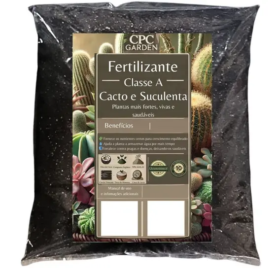 Fertilizante Organomineral Classe A CPC Garden Cacto e Suculenta