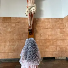 Véu Infantil Católico Para Missa Com Presilha Fixadora