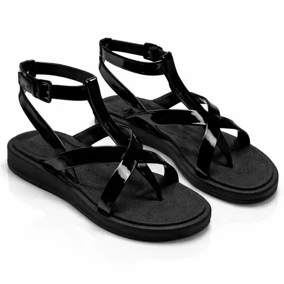 Sandália Feminina Summer Gladiadora Romana Flat Antiderrapante Leve Blogueira