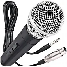 Microfone Dinâmico Com Cabo 2 Metros