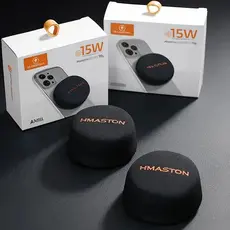 Caixa de Som Bluetooth Magnética 15W AM55 Portátil TWS Indução Sem Fio Preto