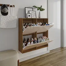Sapateira 4 portas suspensa para casa quarto organizadora com porta basculante multiuso casa