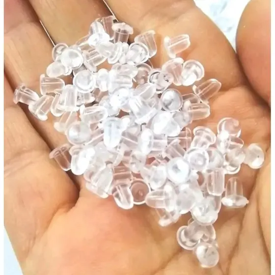 tarrachas Silicone de brinco 4mm - 50 a 1000 unidades
