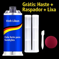 Cola De Fundição AB 80g Adesivo De Soldagem Altas Temperaturas Para Ferro Fundido Alumínio Aço Inox