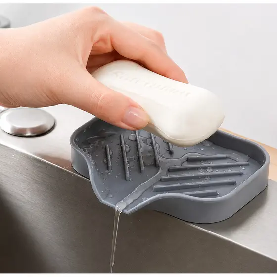 Saboneteira de Silicone com Drenagem Inteligente