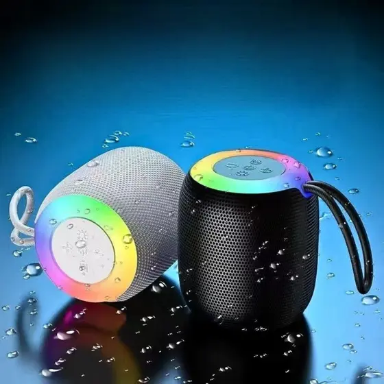 Caixa de Som Portátil Bluetooth Com Led Rgb