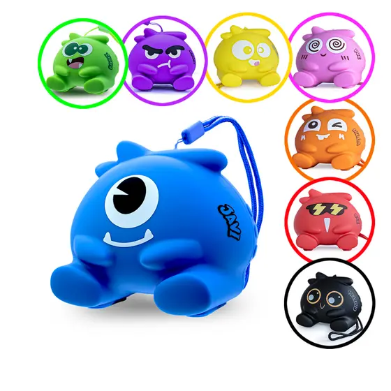 Mini Caixa de Som Bluetooth Monstrinhos Infantil Com Efeitos Sonoros Divertidos XTRAD JELLYMONSTER