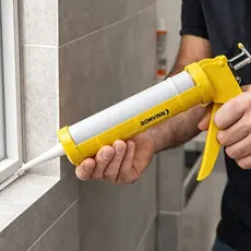 Pistola Aplicador de Silicone em Metal Reforçado Profissional Resistente para Rufos Vedações Selante