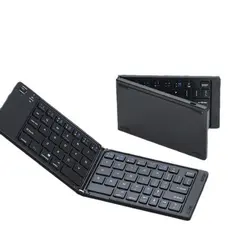 Teclado Sem Fio Bluetooth Portátil Dobrável Leve Ultrafino Para Tablet Celular PC