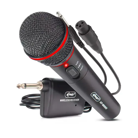 Microfone Sem Fio Alcance: 30M e Conexão Cabo P10 Hi-Fi