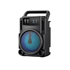 Caixa de Som Portátil Bluetooth com LED Rádio FM USB e SD