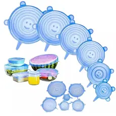 Kit Tampas Silicone Panela Pote Universal Flexível