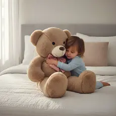 Urso de Pelúcia 90cm Tamanho Grande Hipoalergênico Com Laço Lindo Macio