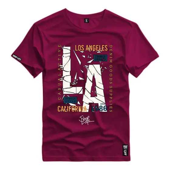 Camisa Estampada 100% Algodão Camiseta Casual - 3469